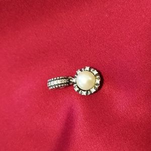 Pandora pearl and diamond charm